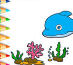 Coloring Book: Dolphin