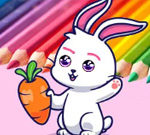 Coloring Book: Rabbit Pull Up Carrot